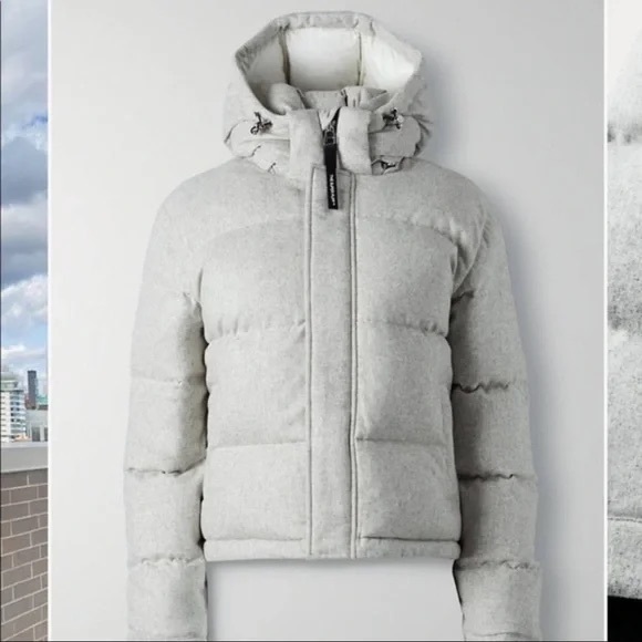 TNA Aritzia Super Puff XXS Wool Tech Grey - Picture 2 of 7